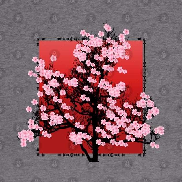 Cherry blossoms in red by Sinmara